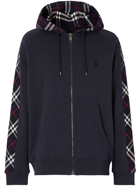 burberry hooded sweatshirt mens|Burberry zipped hoodie.